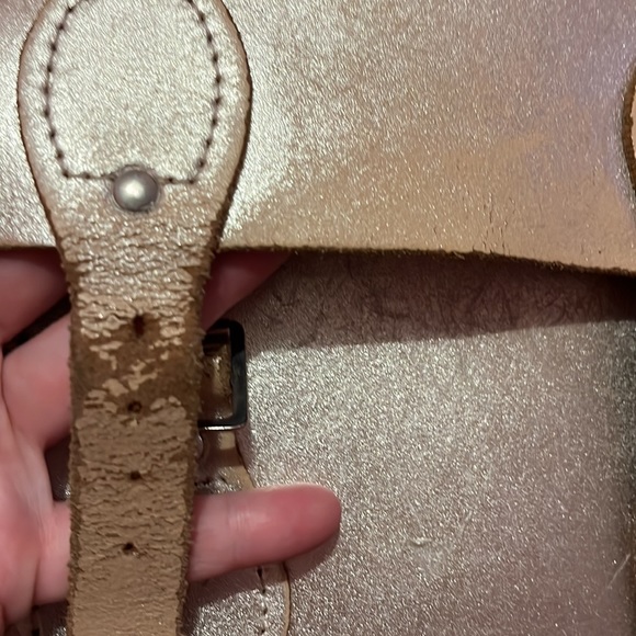 Silver leather satchel - Picture 4 of 4